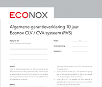 Garantieverklaring CLV/CVA systeem