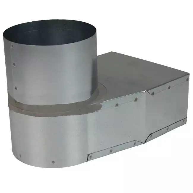 Lepe hoekstuk 170x80 mm naar diameter 160 mm