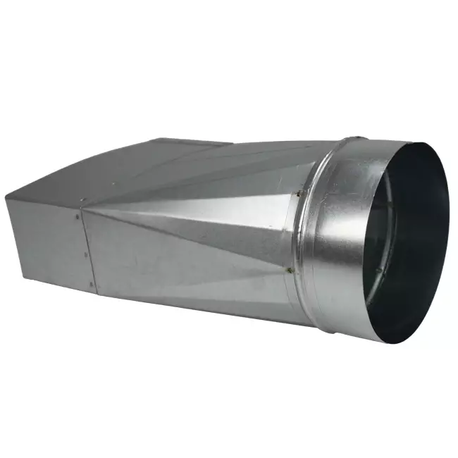 Verloopstuk 170x80 mm naar diameter 150 mm tbv instortkanaal
