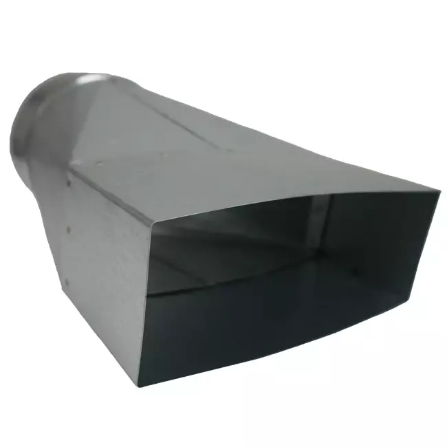 Verloopstuk 170x80 mm naar diameter 150 mm tbv instortkanaal