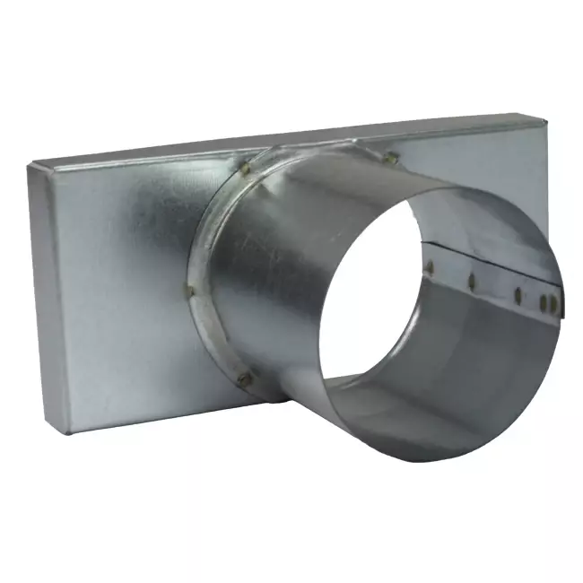 Couvercle 170x80 mm avec raccord de diamètre 80 mm pour le tuyau d'évacuation des fumées