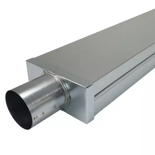 Couvercle 170x80 mm avec raccord de diamètre 80 mm pour le tuyau d'évacuation des fumées