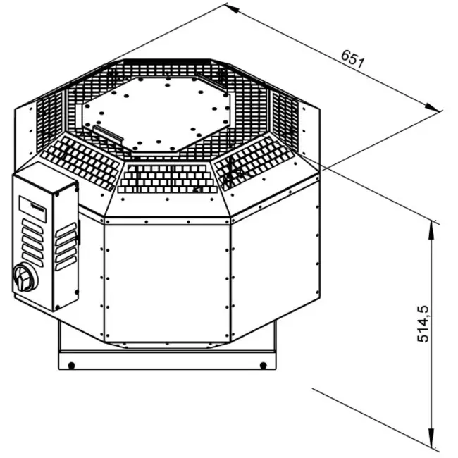 Dakventilator geïsoleerd rookgasafvoer - DVNI 280 D2 F4 30