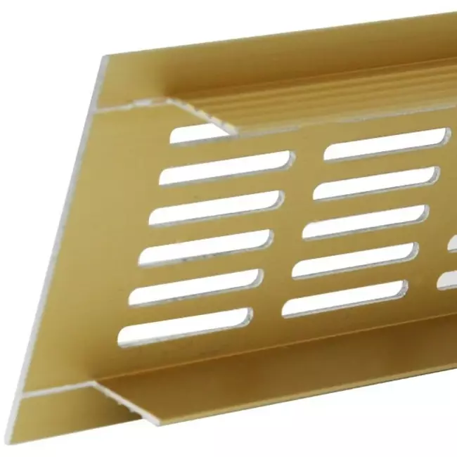 Plintrooster aluminium - goud L=300mm x H=40mm -RA430G