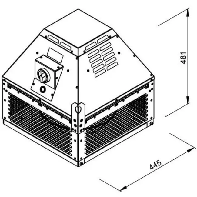 Dakventilator rookgasafvoer horizontaal - DHN 280 D2 F4 30