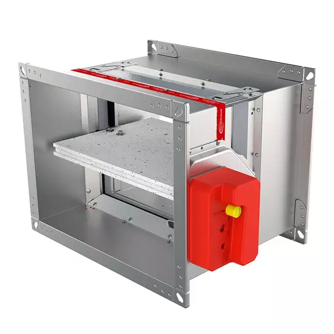 Brandklep rechthoekig handbediend - E-FD25 100x300 R