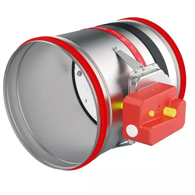 Brandklep rond 125 mm handbediend - E-FDC25 D125 R