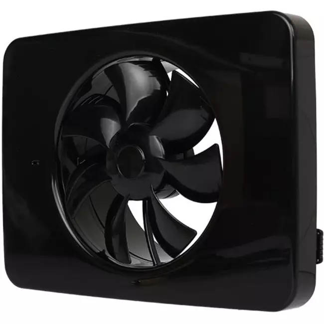 Vmc salle de bain Vent-Axia Lo-Carbon iQ de design plat NOIR Ø 100 - 125 mm
