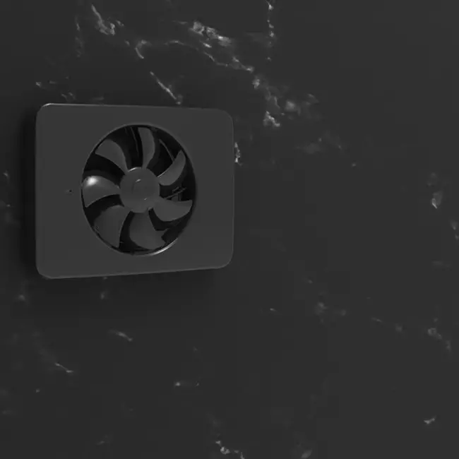 Vmc salle de bain Vent-Axia Lo-Carbon iQ de design plat NOIR Ø 100 - 125 mm
