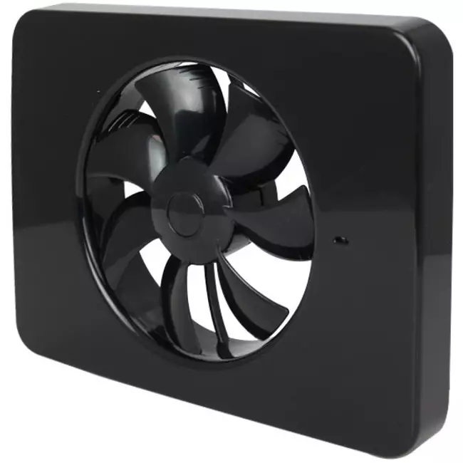 Vmc salle de bain Vent-Axia Lo-Carbon iQ de design plat NOIR Ø 100 - 125 mm