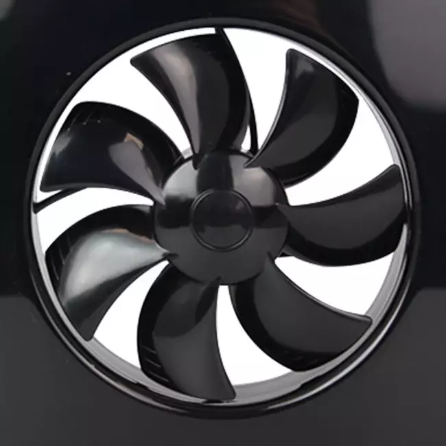 Vmc salle de bain Vent-Axia Lo-Carbon iQ de design plat NOIR Ø 100 - 125 mm