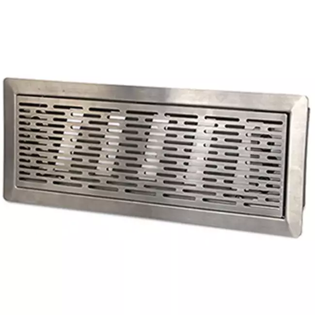 Grille de sol à fentes réglables Vent-Axia Uniflexplus - acier inoxydable brossé - VRVBS