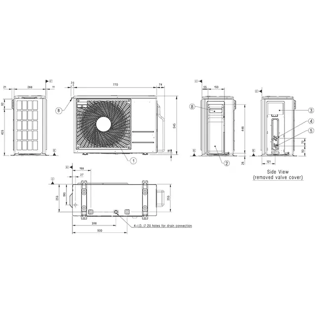 LG Cassette airco met afdekplaat CT12F-S R32 3,5 kW set