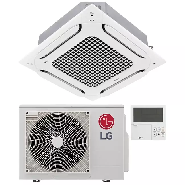LG Cassette airco met afdekplaat CT12F-S R32 3,5 kW set