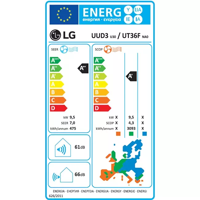 LG Climatiseur à cassette avec plaque de recouvrement UT36F-S R32 9.5 kW set