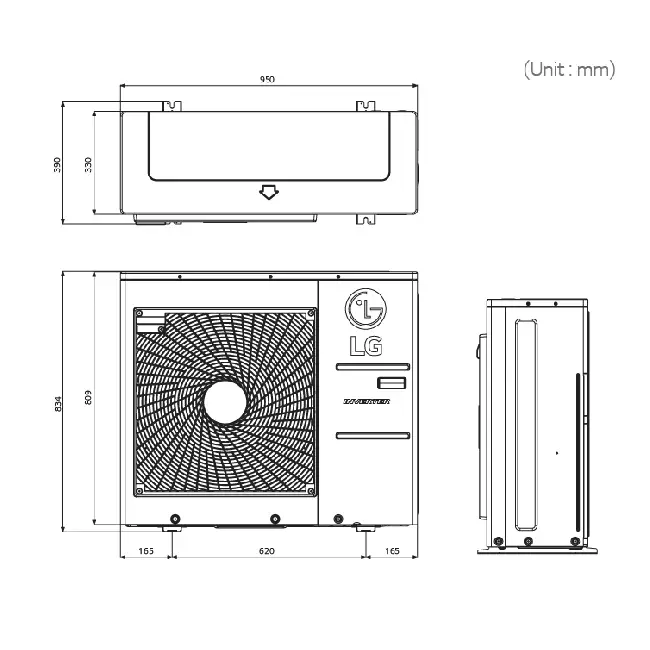 LG airco buitenunit Multi 1-5 units Max 52 BTU R32 11,2 kW