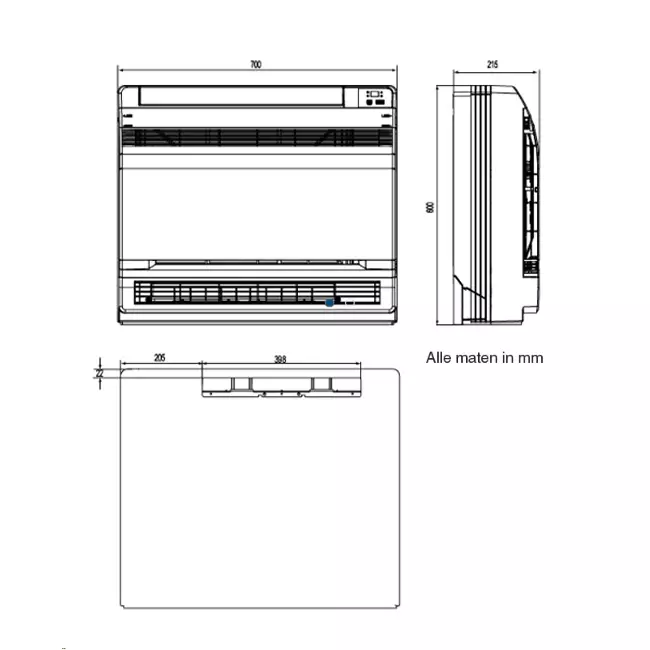 Tosot by GREE airco binnenunit Multi Console R32 5,0 kW