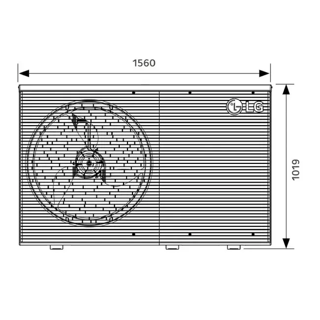 Pompe à chaleur LG Therma-V Monobloc 3 phases R290 14,0 kW