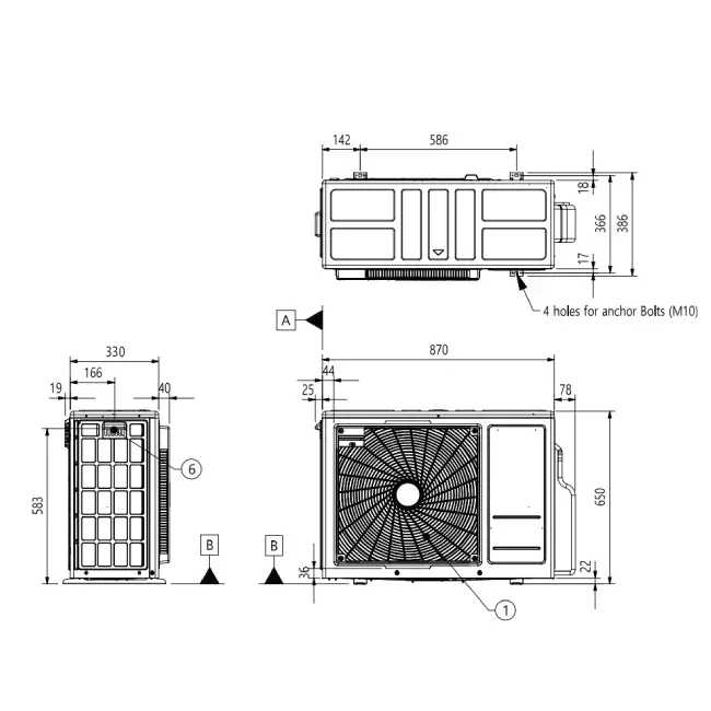 LG Buitenunit Therma-V warmtepomp 4,0kW R32
