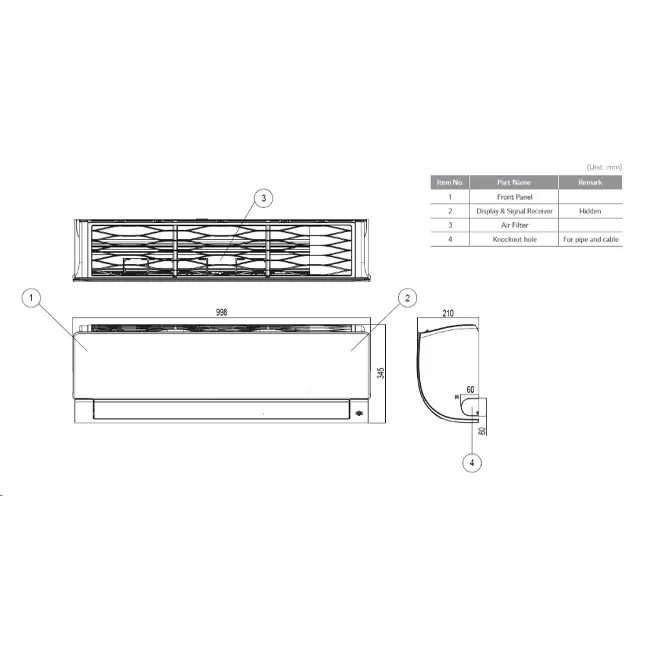 LG airco binnenunit Standard Plus Smart Inverter R32 5,0 kW