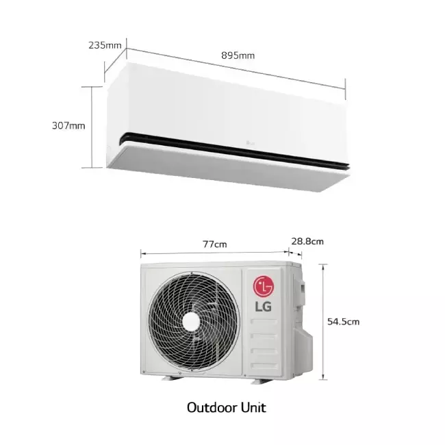 LG Dualcool Deluxe Dual Inverter airco R32 5,0 kW set
