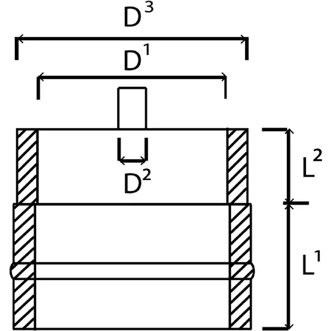 DW diameter 350 (350/400) condensdop (I316L/I304)