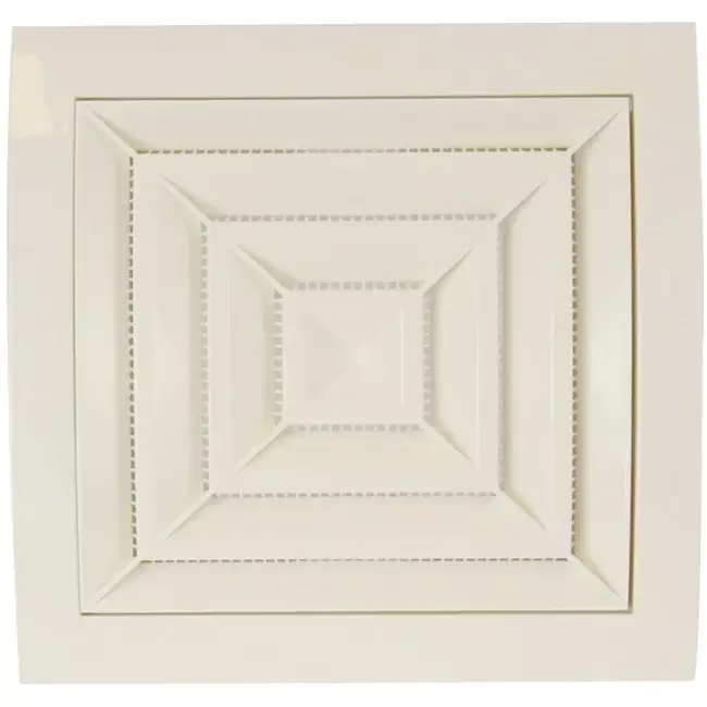 Grille de plafond carrée 150 x 150 mm diamètre : 100 blanc - ND10G