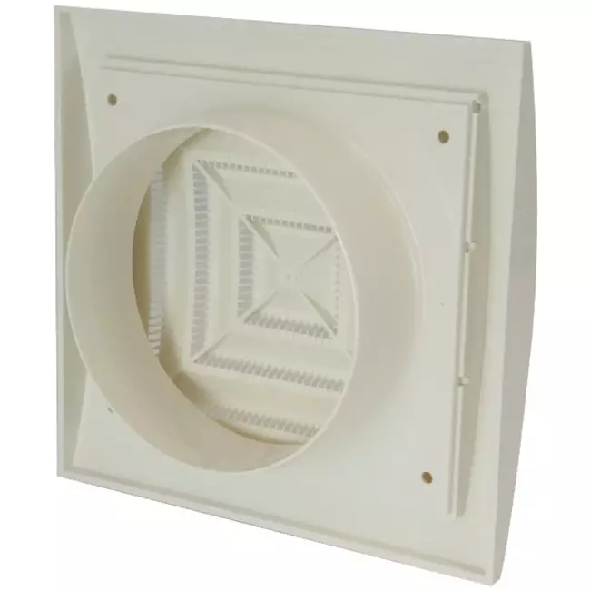 Grille de plafond carrée 150 x 150 mm diamètre : 100 blanc - ND10G