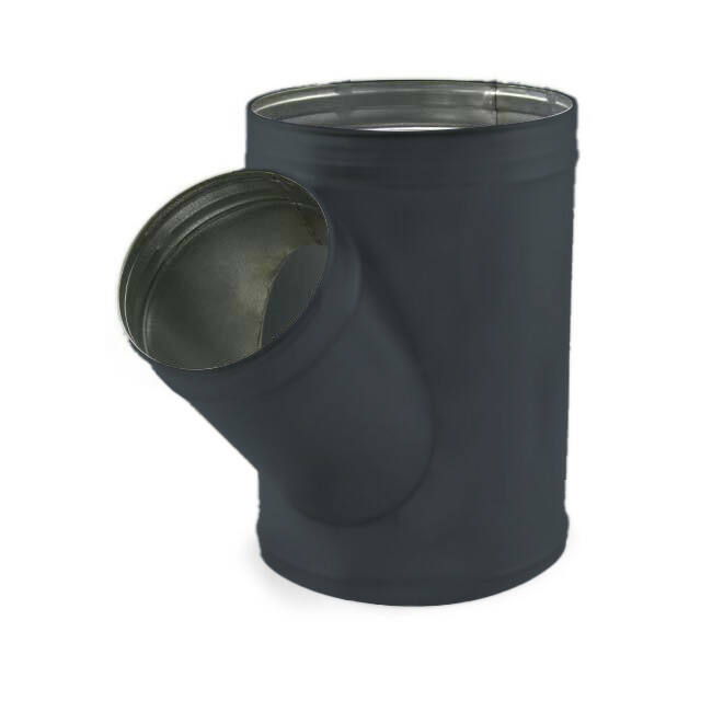 Té de Ø 100 mm - Ø 100 mm pour conduit rigide galvanisé (45°) - sur mesure RAL7016