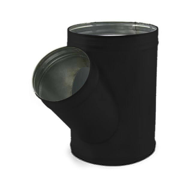 Spiro t-stuk 160 mm diameter 125 mm (45 graden) (sendz. verz.) RAL9005