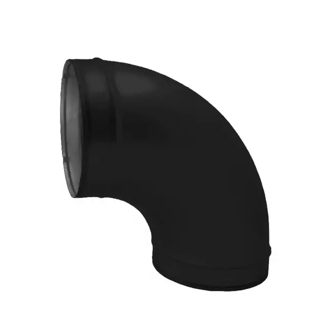 Coude spiralé rond 90° Ø 180 mm pour conduit rigide galvanisé - sur mesure RAL9005