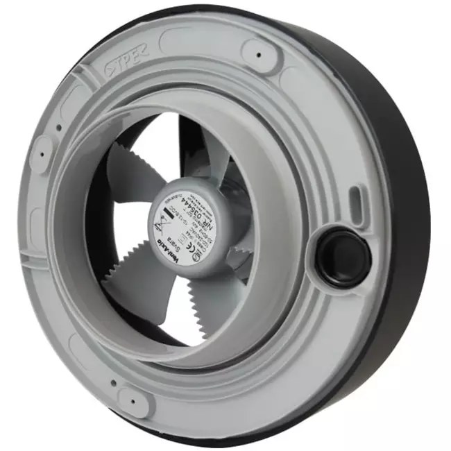 Badkamer ventilator Svara met timer, vocht- en lichtsensor 100-125mm (app-gestuurd) ZWART