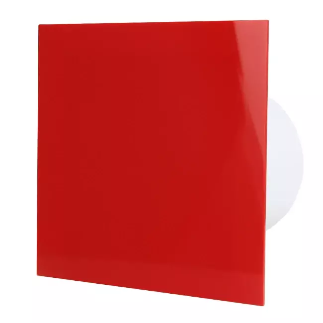 Air Roxy badkamerventilator met aansluitdiameter 125 mm - kunststof front rood