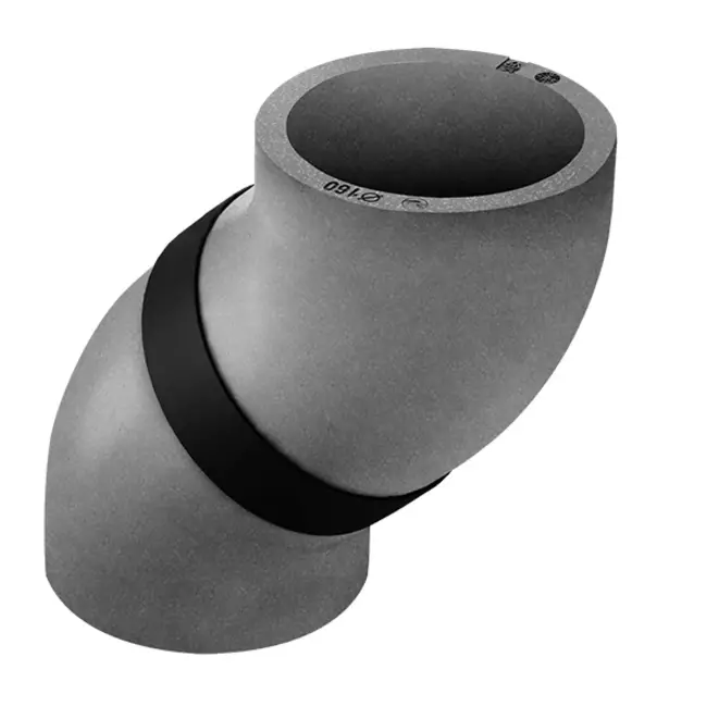 Geïsoleerde bocht EPS 45° diameter 160mm