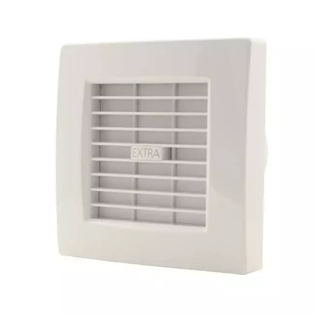Europlast badkamerventilator Ø 100 mm Wit met automatische sluitklep - luxe X100Z