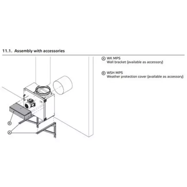 Ventilateur de caisson gaz de combustion F400 - MPS 315 D2 F4 30