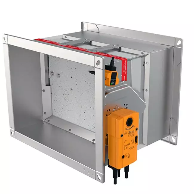 Brandklep rechthoekig servomotor 24V - E-FD25 150x350 M24 S
