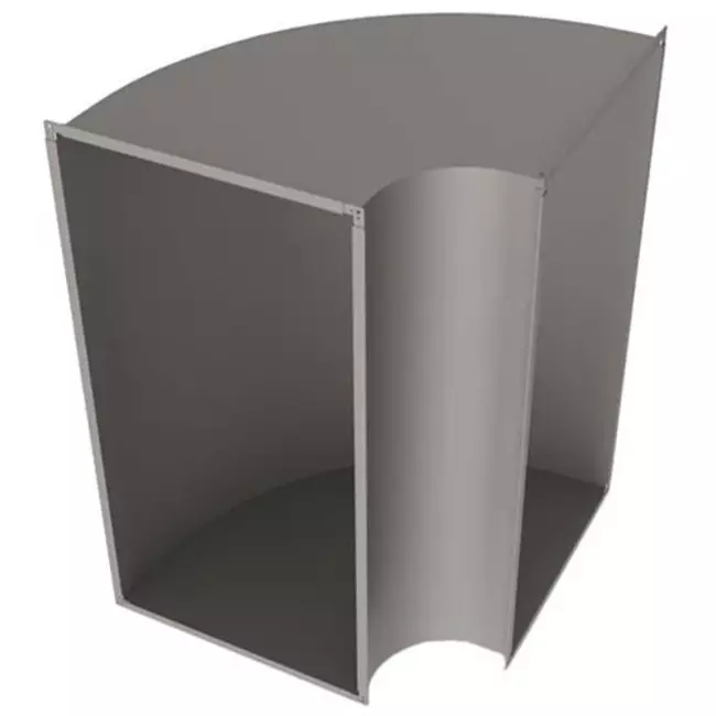 Courbe verticale à 90 degrés 500 x 400 mm