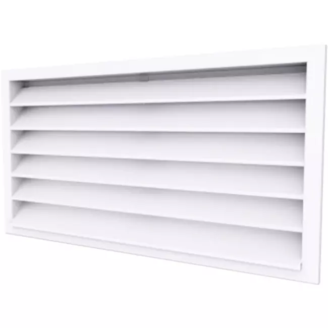 Buitenmuurrooster gegalvaniseerd staal 1600x800 - RAL 9016