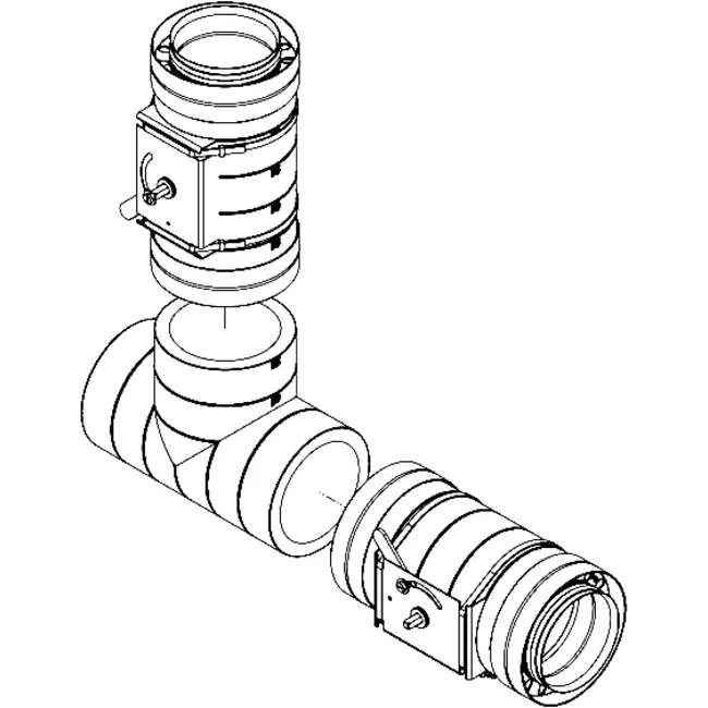 Geïsoleerd T-stuk EPS diameter 160mm