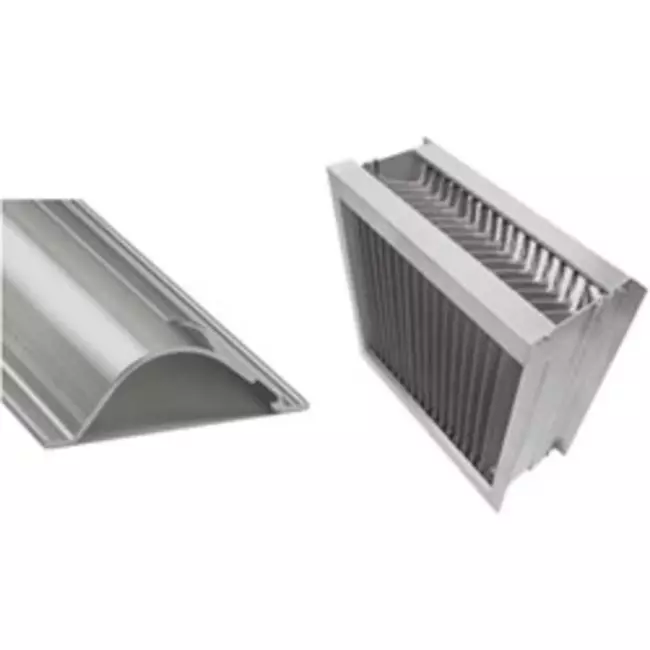 Aluminium druppelvanger met alu schoepprofiel B=200 x H=900