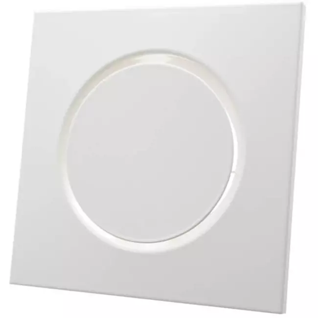 Ventilatieventiel toevoer metaal vierkant Ø125 mm wit met klemveren - DVSQ-P125