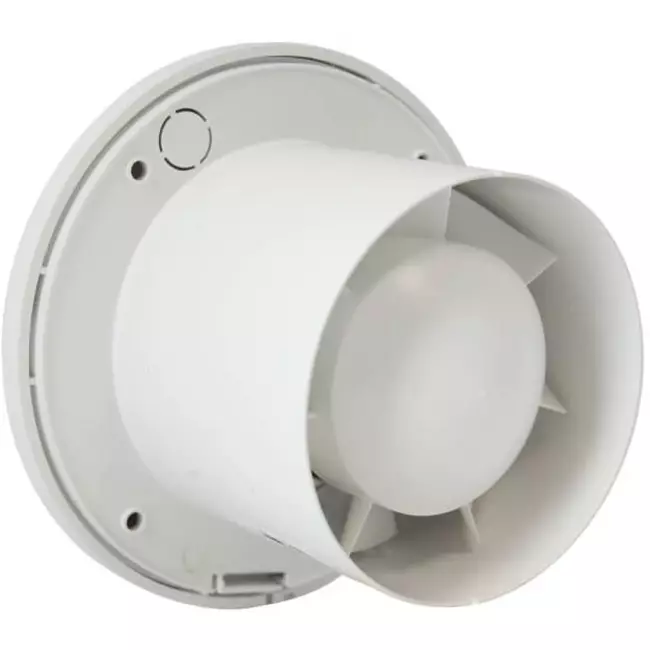 Badkamer ventilator rond Ø 100 mm wit - timer en vochtsensor - EA100HT