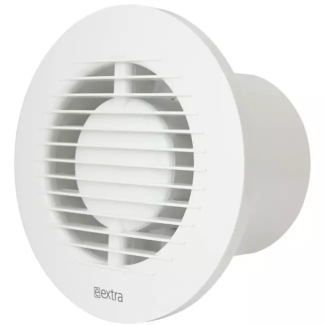 Badkamer ventilator rond Ø 100 mm wit - timer en vochtsensor - EA100HT