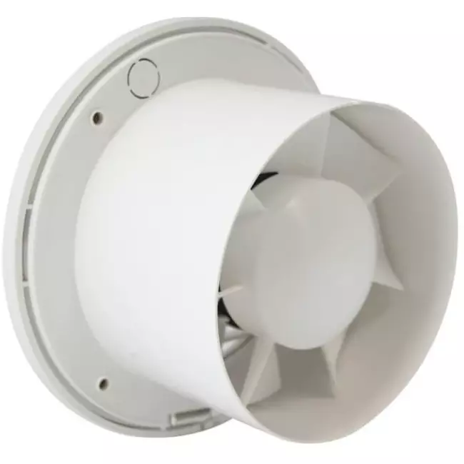Badkamer ventilator rond Ø 125 mm wit met timer en vochtsensor - EA125HT