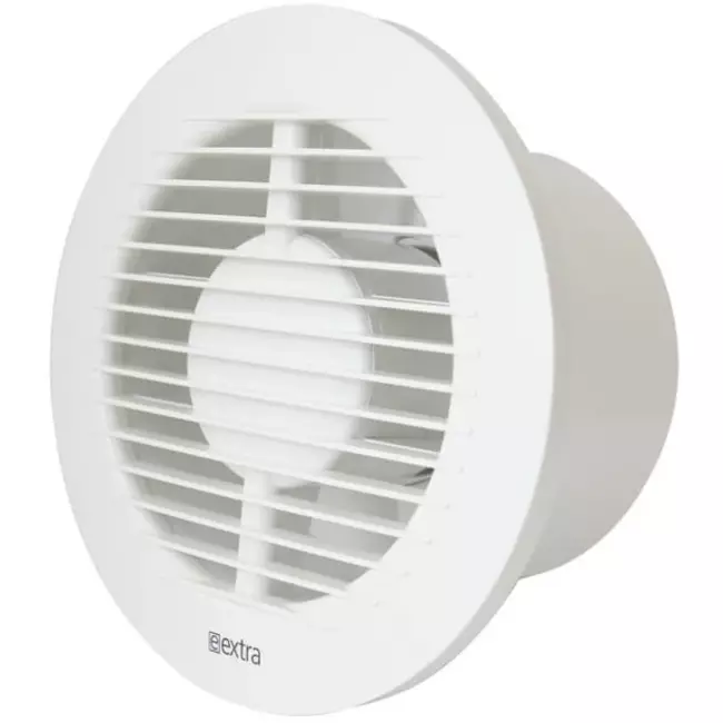 Badkamer ventilator rond Ø 125 mm wit met timer en vochtsensor - EA125HT