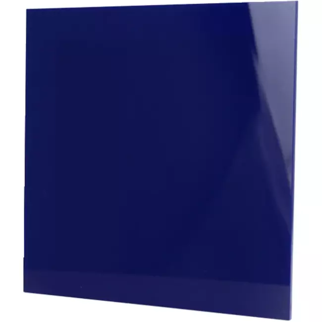 Rooster 15x15cm met gekleurd kunststof front blauw