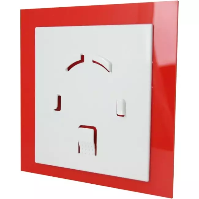 Air Roxy badkamerventilator met aansluitdiameter 125 mm - kunststof front rood