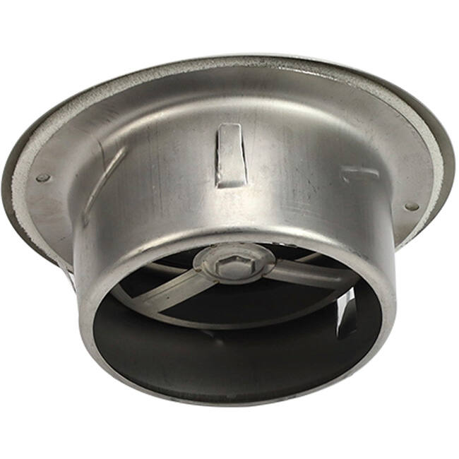Vanne de ventilation en acier inoxydable 160mm entrée et sortie fixe avec ressorts de friction - DVI-C160