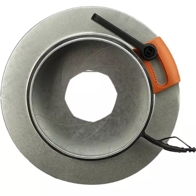 Irisklep 250 mm - Sendzimir verzinkt staal - IRIS250
